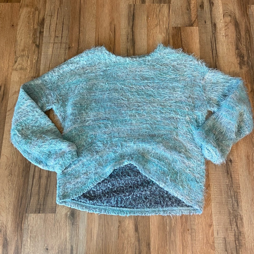 Blue Youth Girls Fuzzy Sweater